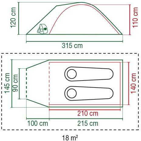 Coleman Darwin 2 Plus Camping Tent Tunnel Mountaineering Grey with Double Cloth 4 Seasons for 2 People Waterproof 3000mm 320x310x120cm