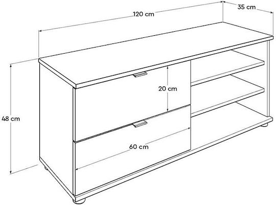 Flat Line Plus Επιδαπέδιο Latte 120x35x48εκ.