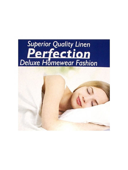 Cotton Linen Σετ Μαξιλαροθήκες Αδιάβροχες με Φάσα Λευκό 50x70εκ.