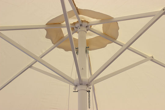 Rundschreiben Garten- und Terrassen-Sonnenschirm Aluminium Ecru Durchmesser 3m