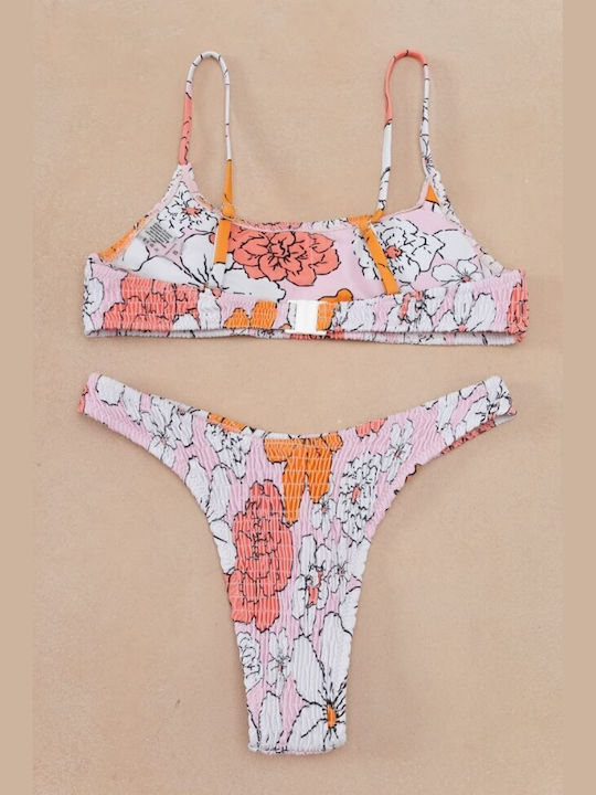 Luigi Bikini-Set Hohe Taille Rosa