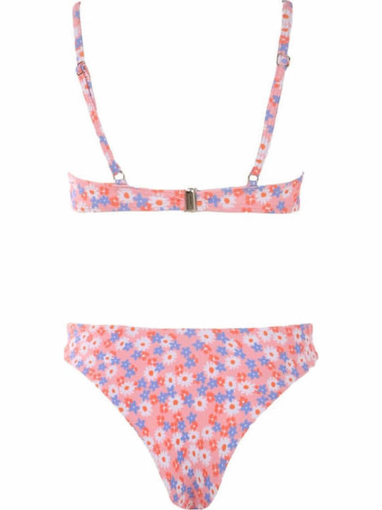 Bikini Set Brazil Floral Pink