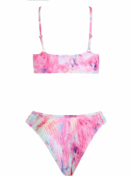Gigi Tie Dye Set Bikini Triunghi & Brazilia Roz