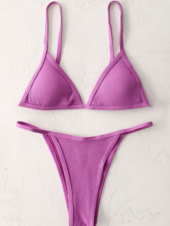 Gigi Bikini Set Triangle & Brazil Purple