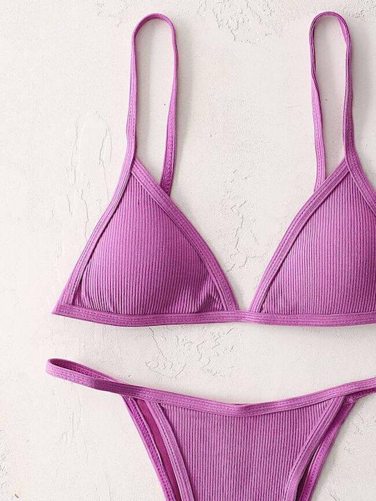 Gigi Bikini Set Triangle & Brazil Purple