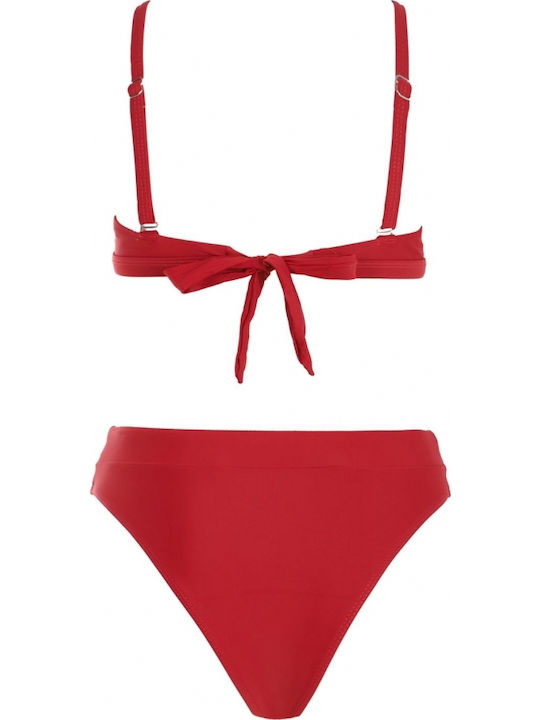 Gigi Set Bikini Τριγωνάκι Ψηλόμεσο Μπορντό