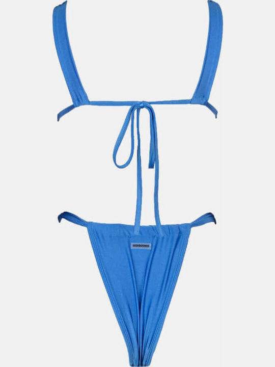 Gigi Bikini-Set Dreieck & Zeichenfolge Blau