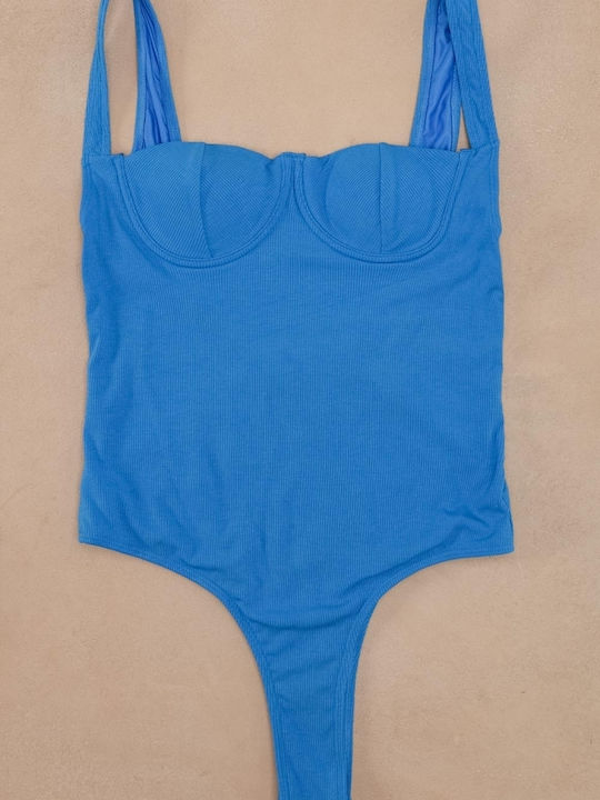 Luigi One-Piece Swimsuit with Padding Blue