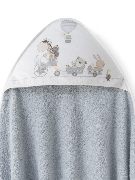 Interbaby Βρεφικό Σετ Λουτρού με Κουκούλα 100x100εκ.