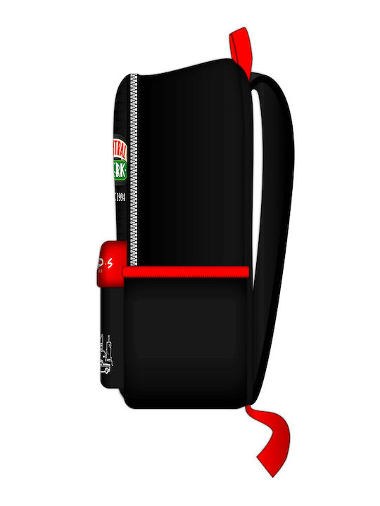Blue Sky Studios Friends School Bag Backpack Elementary, Elementary Black with Water Bottle Holder
