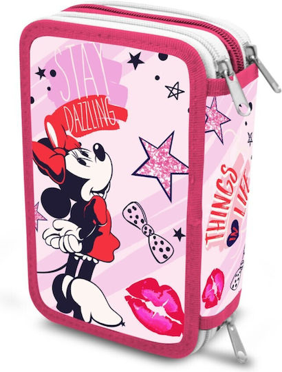 Disney Mouse Κασετίνα Γεμάτη Ροζ