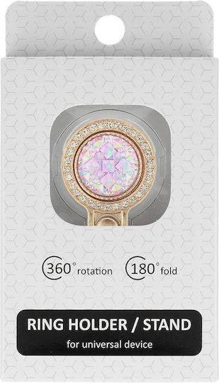 Crystal Ring Holder Κινητού σε Ροζ χρώμα