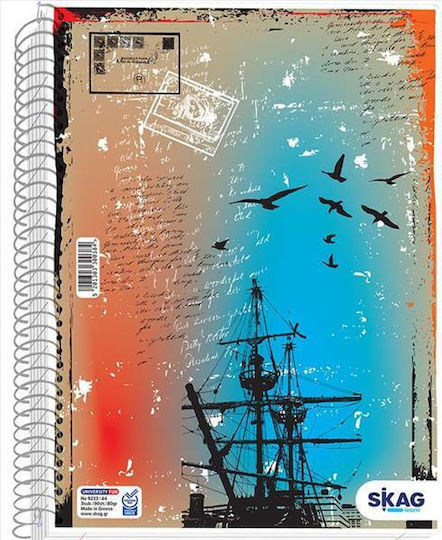 Skag Spiral Caiet Cu dungi A4 Multicolor 1buc