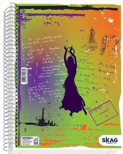 Skag Spiral Caiet Cu dungi A4 Multicolor 1buc