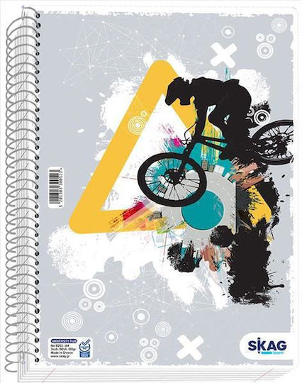 Skag Spiral Notebook Ruled A4 Multicolour 1pcs