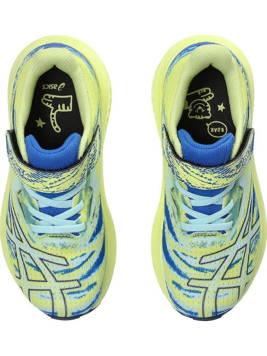 Pre-Noosa Kids Sports Shoes Running with Hoop & Loop Closure Yellow