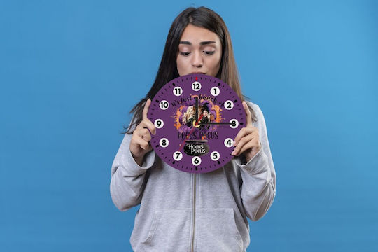 Koupakoupa Wanduhr Hölzernes Lila Ø19cm