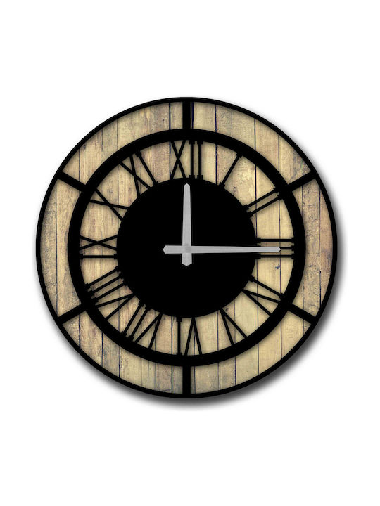 Wall Clock Plastic Beige Ø50cm