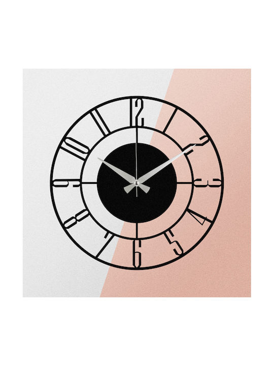 Wallity Wall Clock Metallic Black Ø48cm