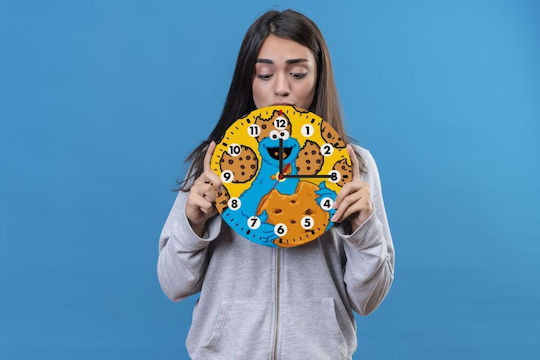 Koupakoupa Wanduhr Hölzernes Gelb Ø19cm