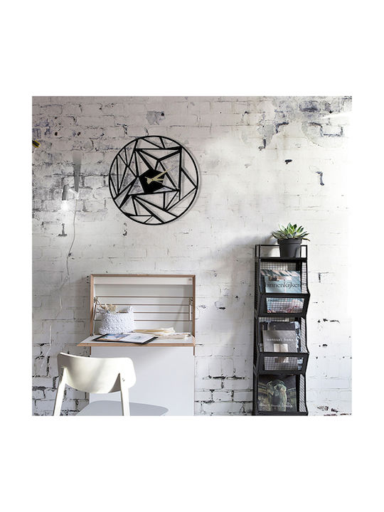 Wall Clock Metallic Black Ø50cm