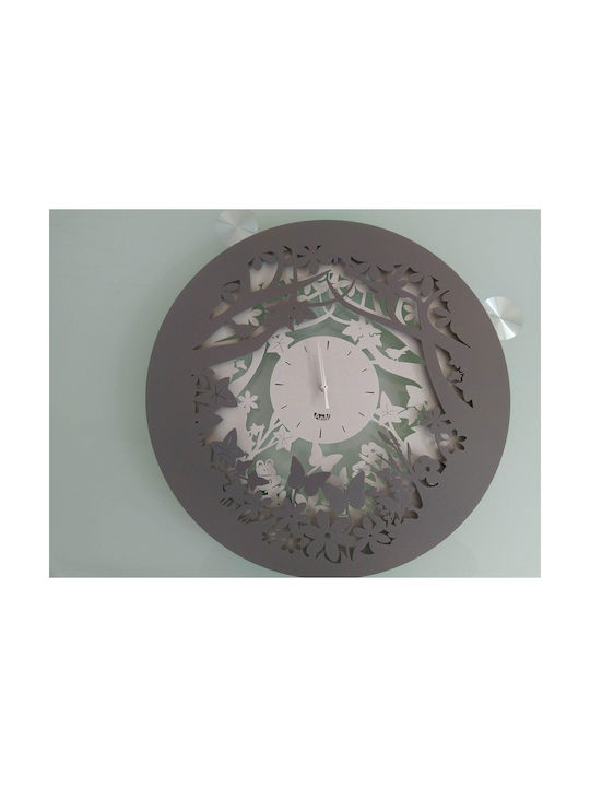 Arti E Mestieri 3D Wall Clock Metallic Gray