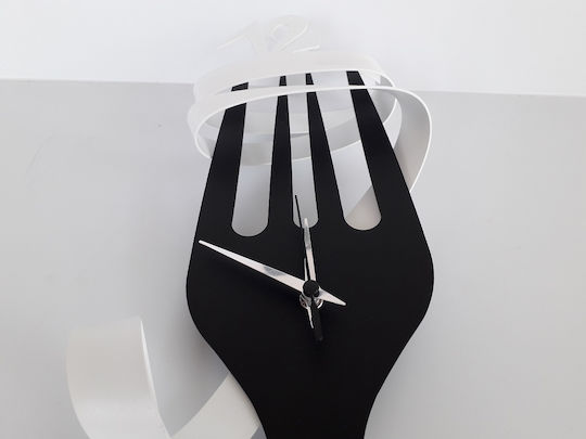 Arti E Mestieri 3D Wall Clock Metallic Black 26x70cm