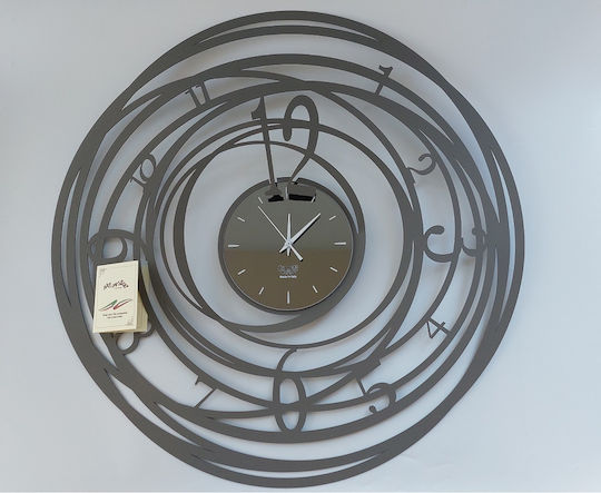 Arti E Mestieri 3D Wanduhr Metallisch Gray