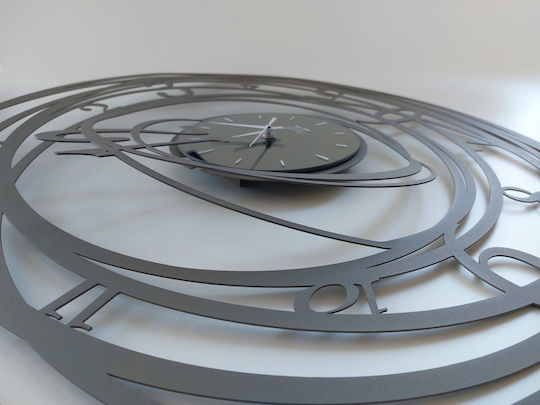 Arti E Mestieri 3D Wall Clock Metallic Gray