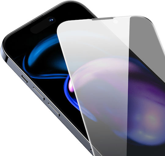 Baseus Filter Anti Spy 0.4mm Privacy Full Face Tempered Glass (iPhone 14 Pro)
