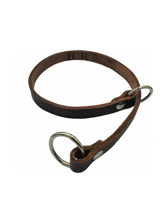 ByLeather Πνίχτης Σκύλου Δερμάτινος Δερμάτινο σε Καφέ χρώμα Small