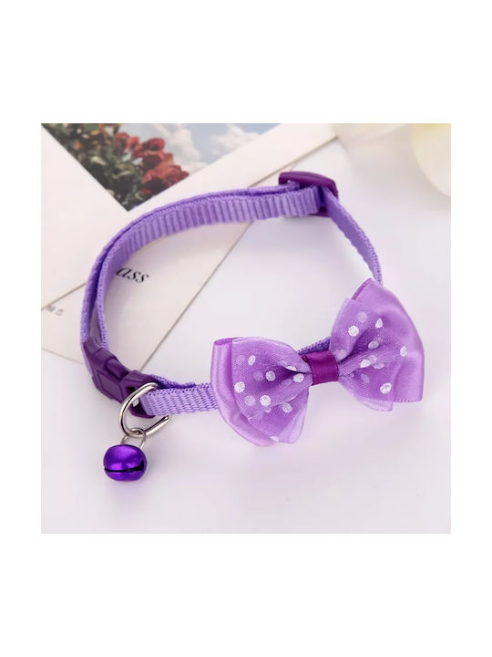 Dog Collar with a bow tie 10mm Blue