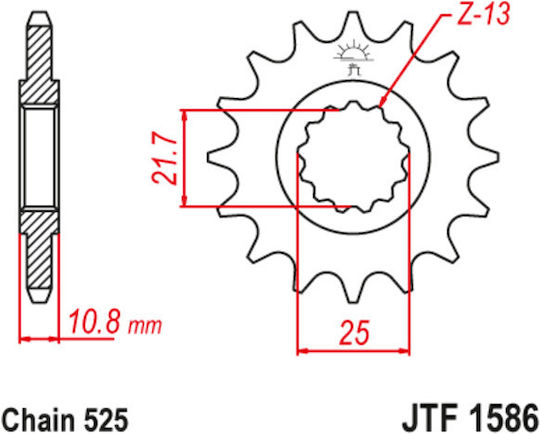 JT Sprockets Pinion față pentru Yamaha TDM 850