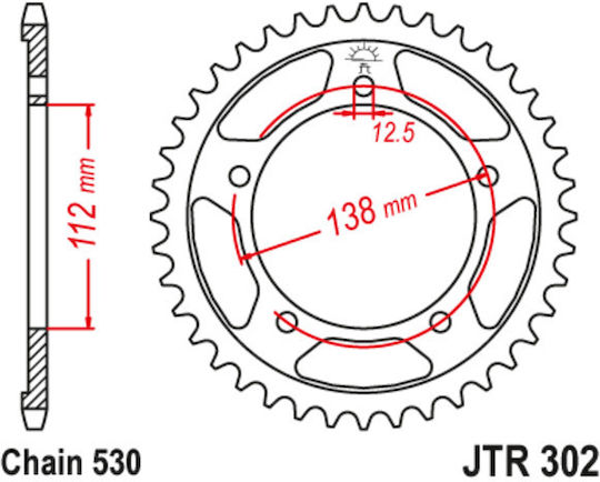 JT Sprockets Pinion spate pentru Honda Hornet / CBF 1000