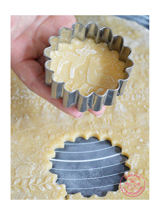 Scrap Cooking Christmas rolling pin Wooden Beige L39xW4.5xH4.5xD4.5cm.