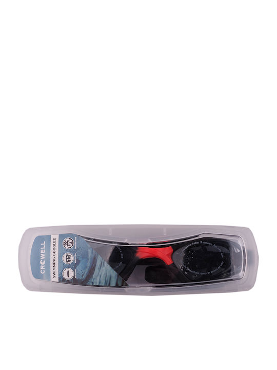 Crowell Crowell Swimming Goggles Adults with Anti-fog Lenses Black okul-flo-czar-pom