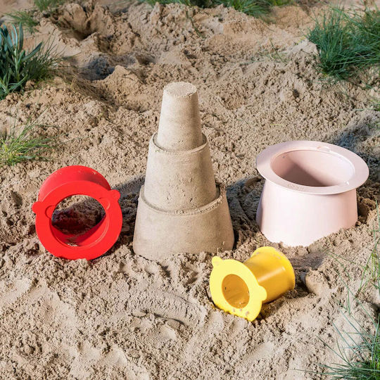 Quut Sand Beach Bucket Set with Accessories Pink 3pcs