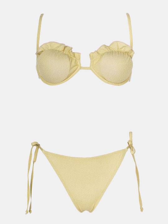 Bikini Set with Removable Padding Brazil Beige