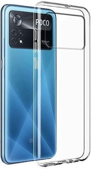 Umschlag Rückseite Silikon / Gehärtetes Glas 1mm Transparent (Poco X4 Pro 5G)