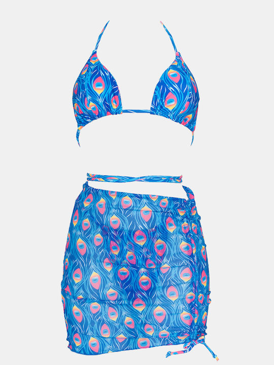 Bikini-Set 3-teilig Blau