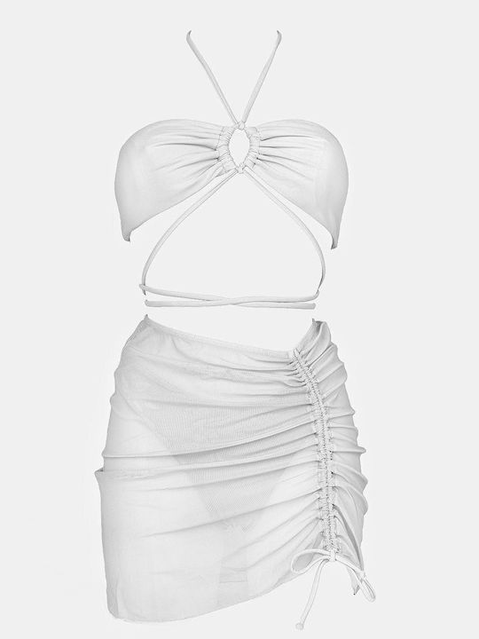 Set Bikini 3 Pieces with Removable Padding Brazil White