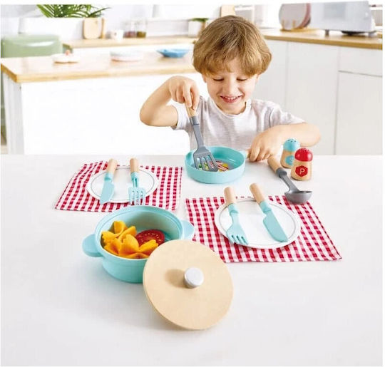 Hape Комплект за Готвене и Сервиране от Дърво Английски за 3+ Години 21 Части