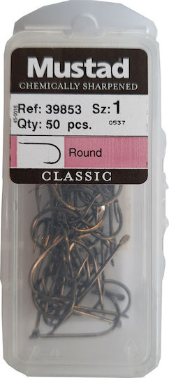 Mustad 39853 Αγκίστρι Ψαρέματος Σετ 50τμχ No3