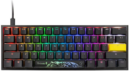 Ducky One 2 Pro Mini Gaming Tastatură Mecanică 60% cu Gateron Yellow comutatoare și iluminare RGB (Engleză US)