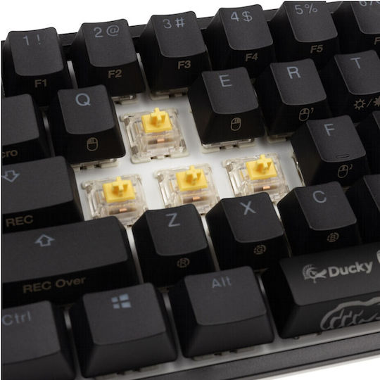 Ducky One 2 Pro Mini Gaming Tastatură Mecanică 60% cu Gateron Yellow comutatoare și iluminare RGB (Engleză US)