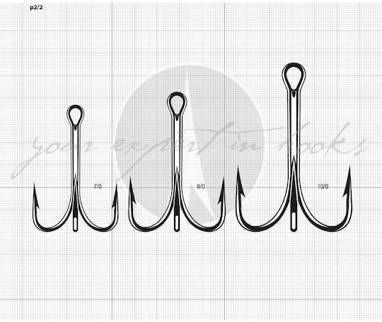 VMC O' Shaughnessy Treble 9617 BZ Fishing Hooks Set 100pcs No16
