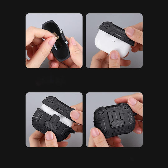 Nillkin Bounce Pro Θήκη Πλαστική σε Μαύρο χρώμα για Apple AirPods Pro