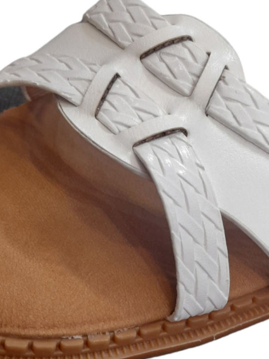 Flache Sandalen für Damen in Weiß Farbe