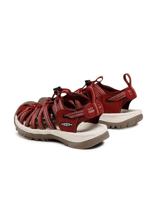 Keen Whisper Damen Flache Sandalen in Rot Farbe