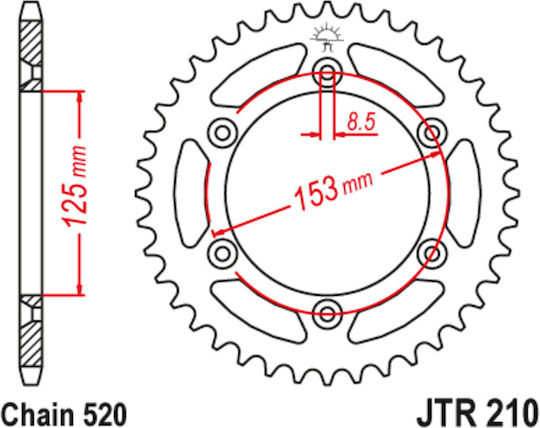 JT Sprockets Rear Sprocket for Honda XR